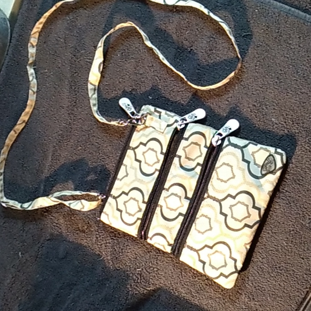 Gloveit shoulder slimline triple pocket purse